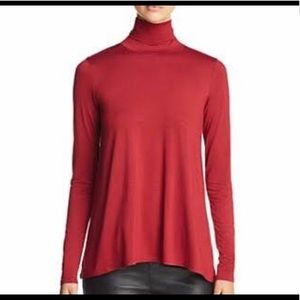 Three Dots Relaxed High Low turtleneck